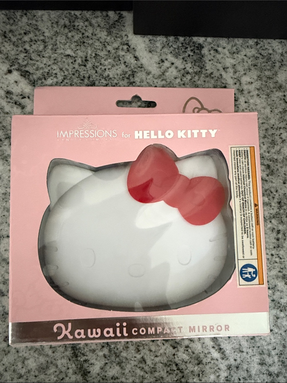 Hello Kitty Pink and White Kawaii Compact Mirror